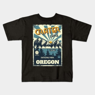 Crater Lake Retro Kids T-Shirt